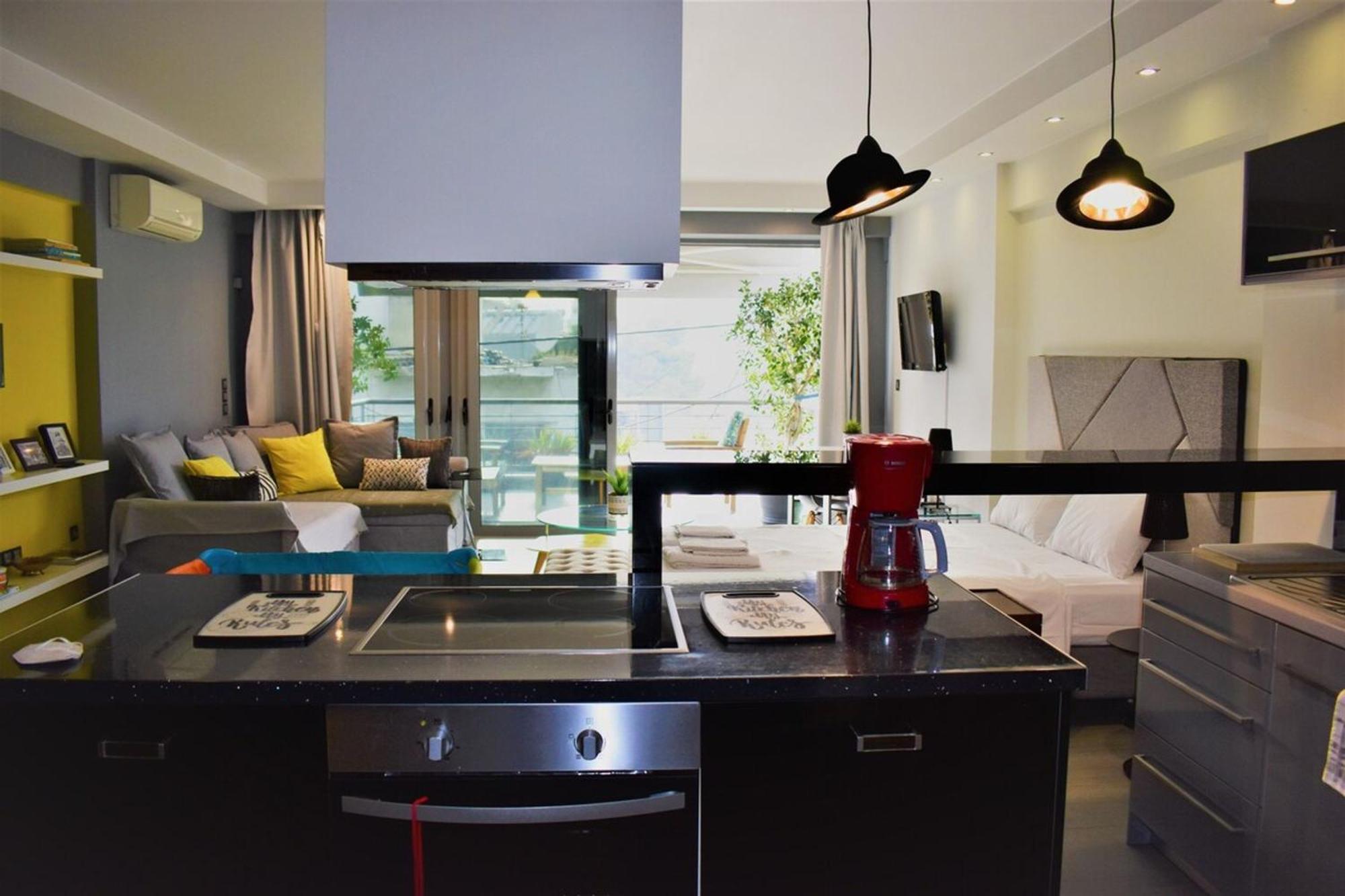 アテネStylish Boutique Loft With Private Balconyアパートメント エクステリア 写真