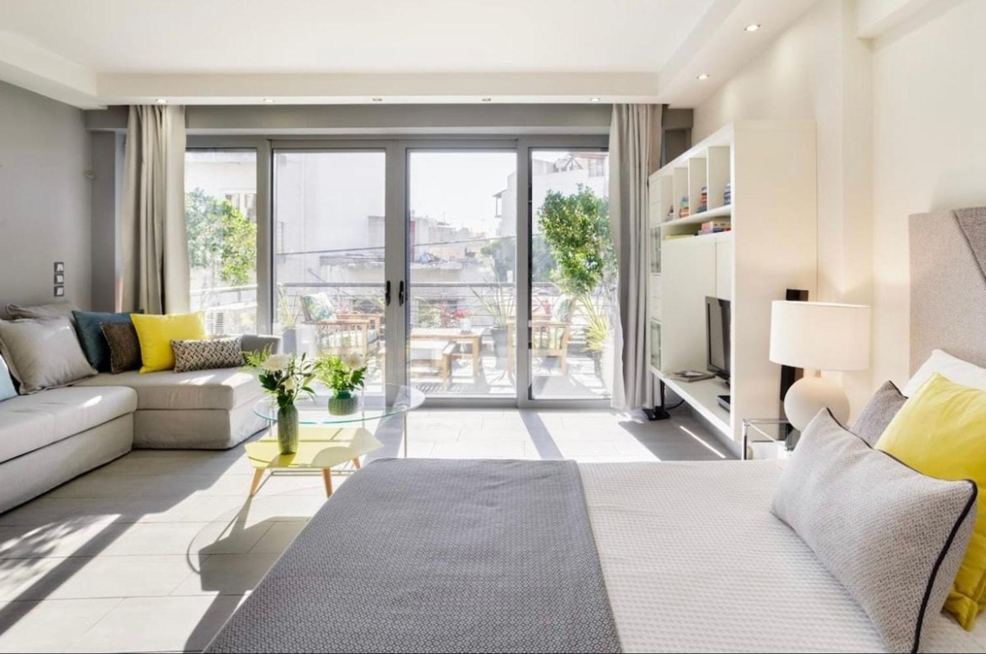 アテネStylish Boutique Loft With Private Balconyアパートメント エクステリア 写真